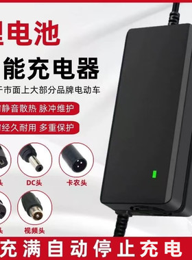 电动车锂电池充电器24V48V2A36V3A60V72V5A8A滑板哈雷平衡车通用