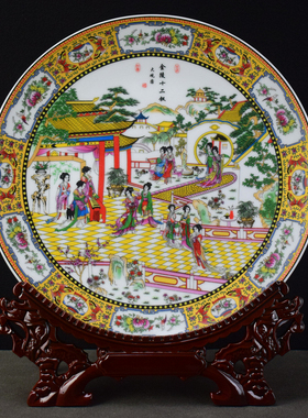 十二金钗摆件景德镇陶瓷中国文化