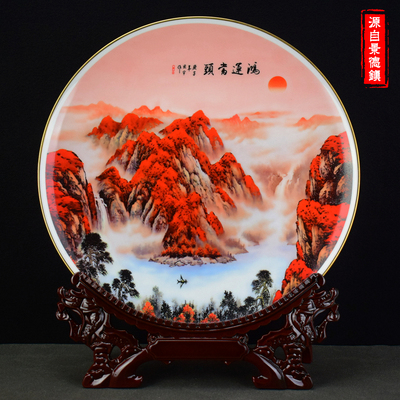 鸿运当头摆件景德镇陶瓷国风礼品