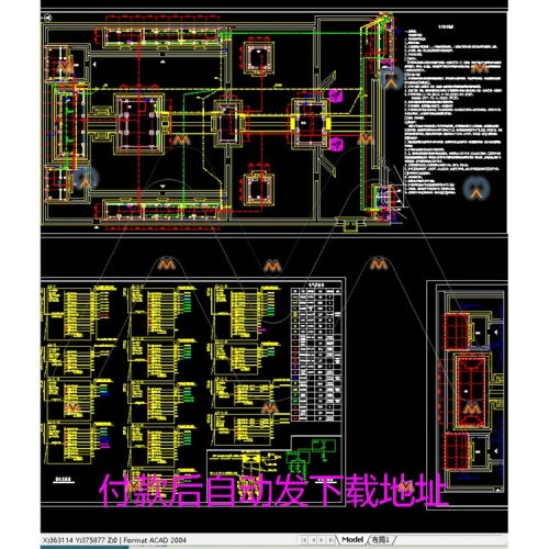 二进三院中型寺庙寺院庙宇建筑平面设计电气设计CAD施工图图纸