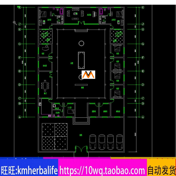 L957北京二进二院四合院仿古建筑四合院民居设计方案图CAD图纸