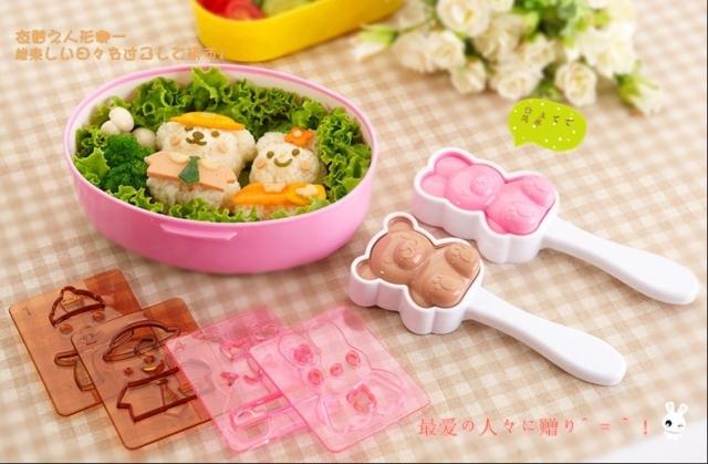 arnest换装娃娃饭团模具套装 DIY便当盒做寿司器工具hello kitty