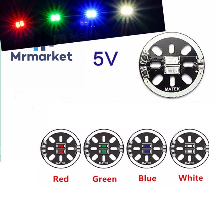 Matek LED X2/5V 电机座灯 穿越机 18/22电机安装孔，2片装