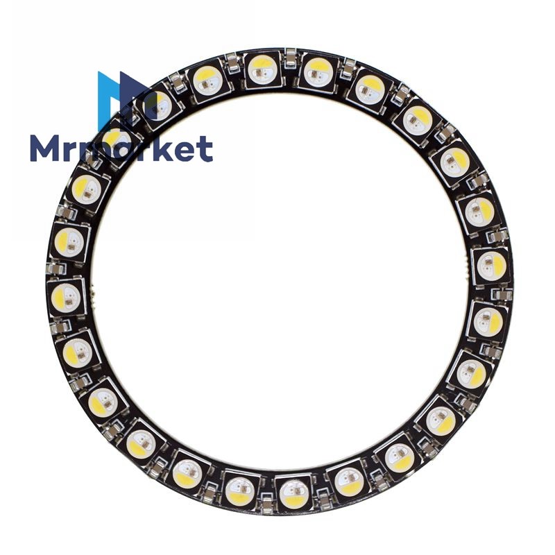 24位 SK6812 RGBW 圆形全彩黑