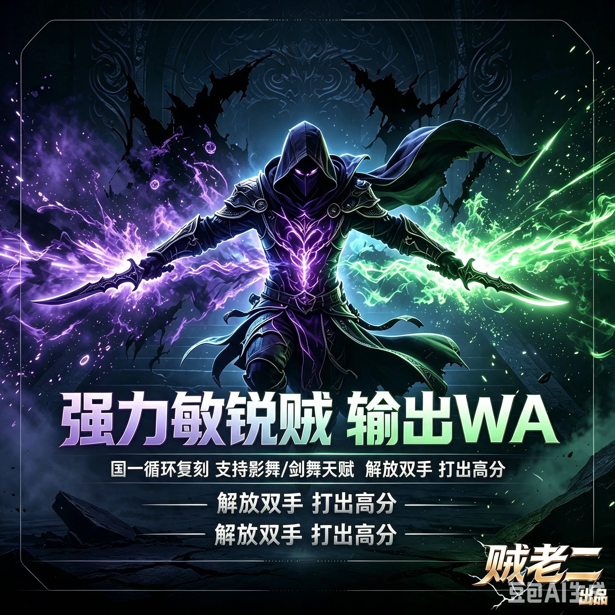 【贼老二出品】 魔兽世界时光服wa一键输出宏敏锐贼 wow