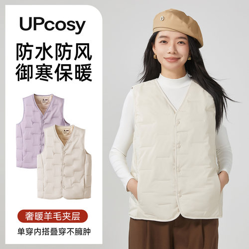 加绒加厚发热冬季防风保暖马甲