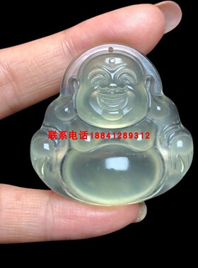 岫玉双面单面佛吊坠圆珠项链