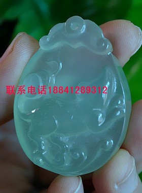 天然玉石12生肖全套属相鼠挂件