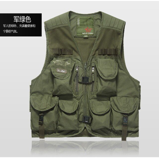 2013新款 男士高档户外背心钓鱼摄影多功能速干多口袋马甲正品 男