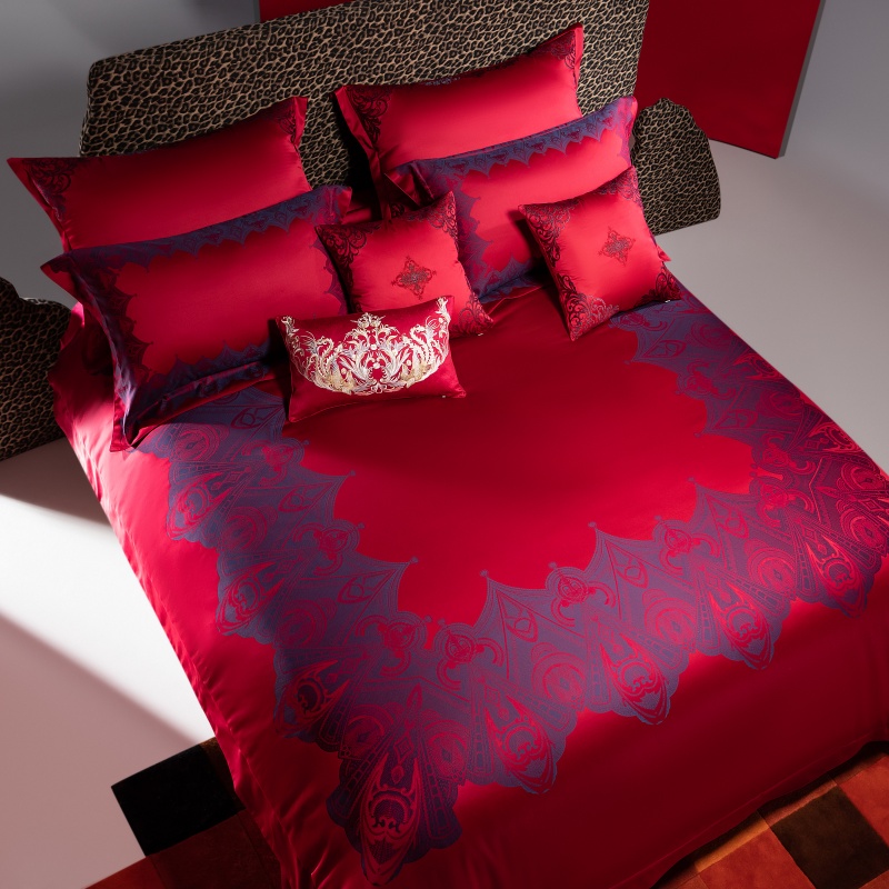 KASS LETON卡诗兰顿奢华婚庆厚织180支美国匹马棉提花全棉八件套