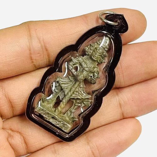 泰国特色佛牌龙婆通堪四面轨王吊坠铜材质亚克力防水壳不褪色