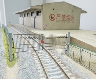 机车机务段 车辆段大铁门 N、HO比例火车模型沙盘建筑 场景