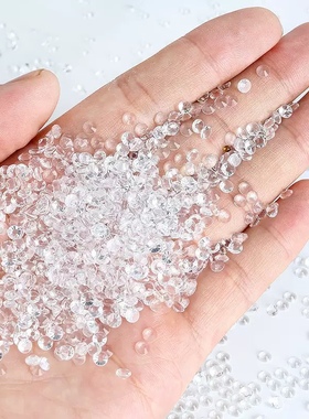ss6-ss30透明透底水钻多尺寸袋装指甲钻平底水钻美甲钻批发