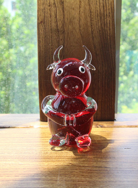 新年琉璃书房玄关送朋友生肖牛