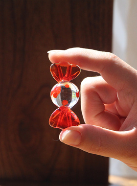 创意淄博特产玻璃可爱小清新礼物琉璃艺术喜庆糖果纪念工艺品摆件