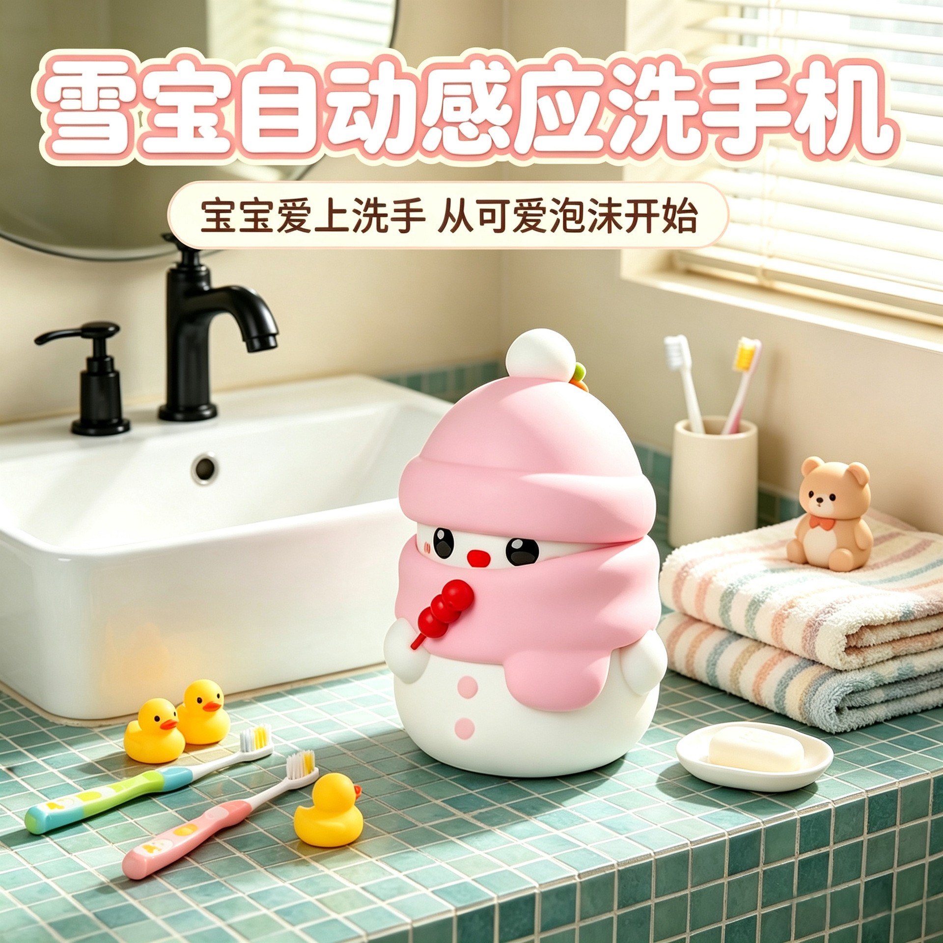 雪宝儿童智能感应起泡皂液器