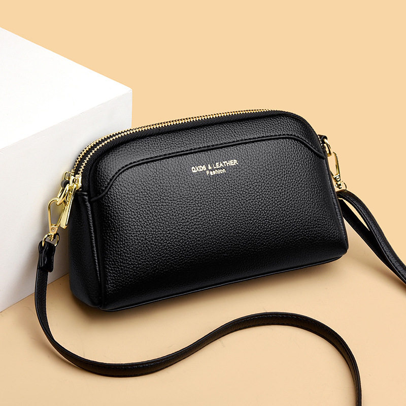 单民女双层拉链妈妈斜挎手机包腋下包中年休闲时尚软皮贝壳包简约,箱包皮具/热销女包/男包,通用款女包,淘宝优惠券,粉丝福利购,淘宝优惠卷