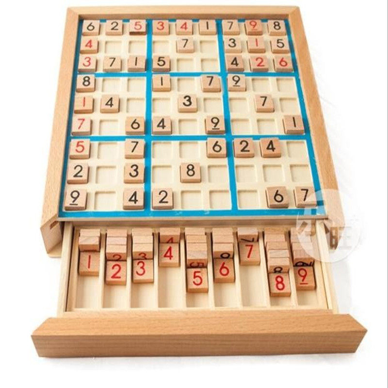 儿童木制数独玩具九宫格木质数独亲子游戏棋亲子桌面益智类榉木的