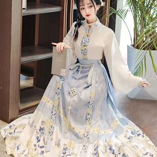 2024新款汉服明制春夏汉服古风女装改良马面套装日常马面裙古装