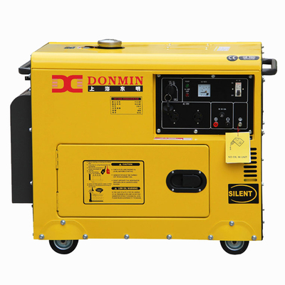 上海东明DONMIN单相220V低噪静隔音5KW柴油发电机小型应急SD6500