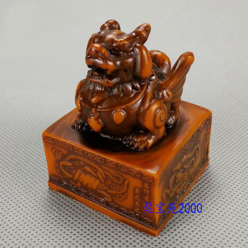 古玩收藏风水摆件仿古寿山石貔貅玉玺印章篆刻定制书画章