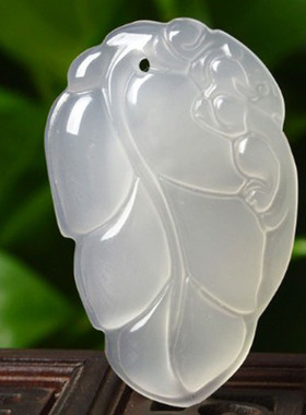 天然冰种玛瑙貔貅金枝玉叶吊坠