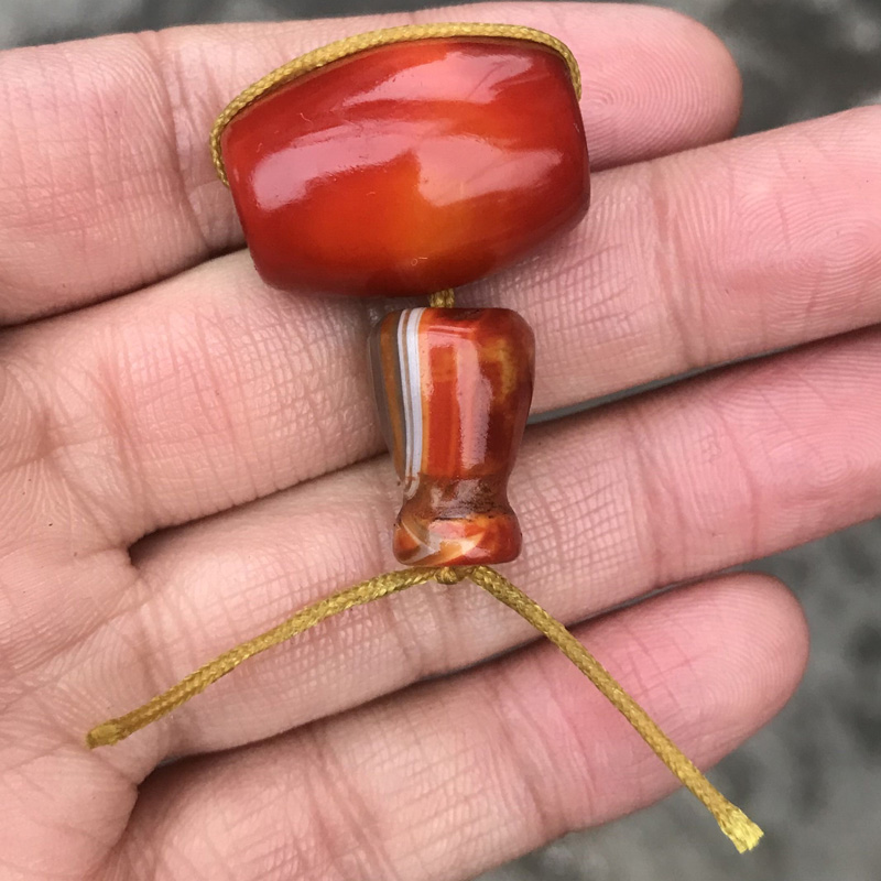 战国红玛瑙星月菩提配饰项链佛珠