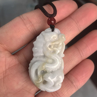 天然翡翠双面龙玉佩玉石望子成龙吊坠2026本命年生肖龙男女款项链
