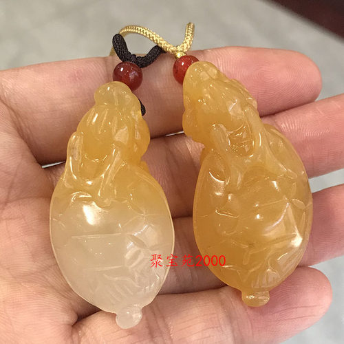 天然云南黄龙玉龙龟吊坠男女黄玉招财纳福龙头龟项坠挂件玉龟挂坠