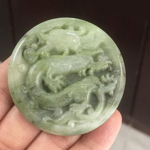 天然独山玉生肖龙挂件龙行天下转运玉佩霸气招财平安护主龙牌玉佩