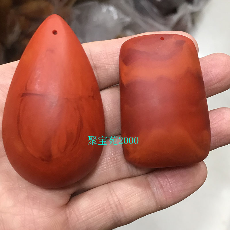 原石蜜蜡水滴平安无事牌吊坠仿老蜜蜡琥珀挂件时尚项链毛衣链配饰