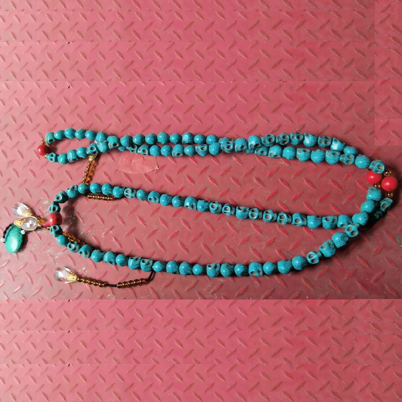 绿松石朝珠项链玉石108颗