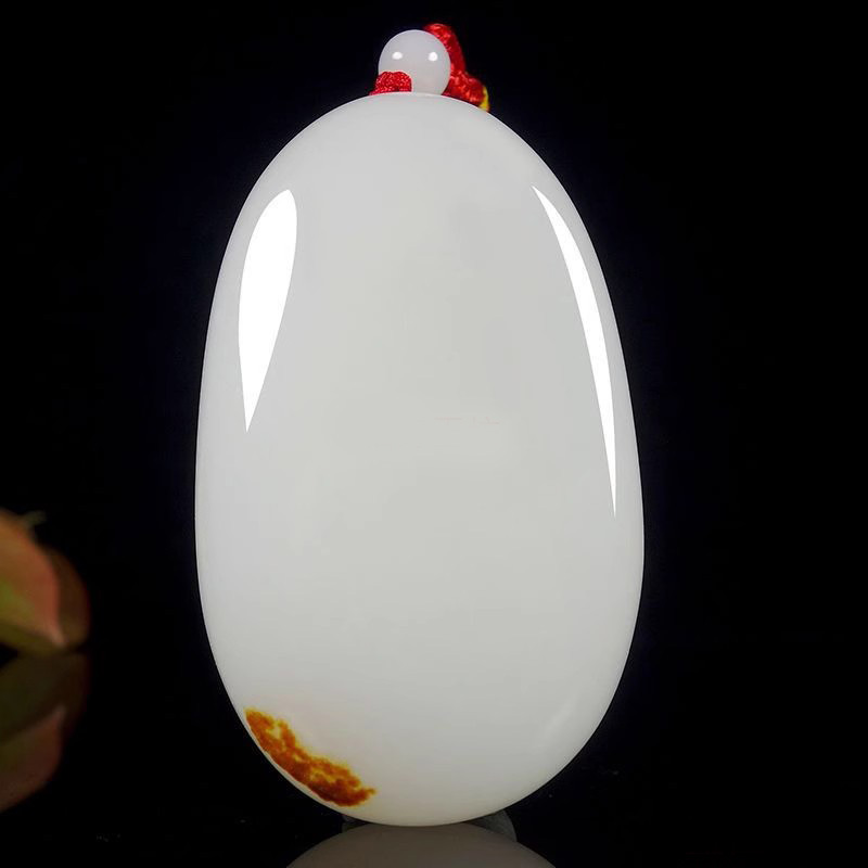 正品和田玉级别手把件羊脂级阿富汗白玉籽料原石带皮手玩件手把件