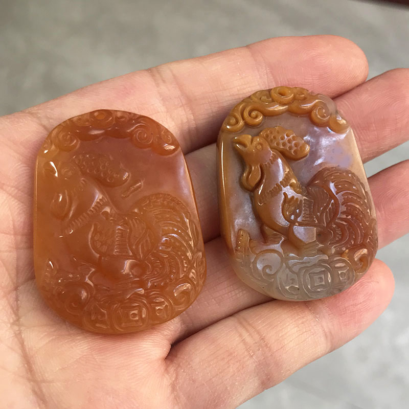 2025蛇年化解黄龙玉属鸡十二生肖鸡吊坠转运男女款鸡挂件项链礼物