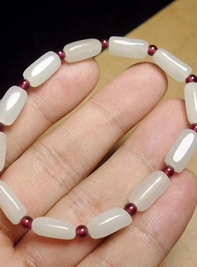 玉石手串手链和田玉白玉籽料