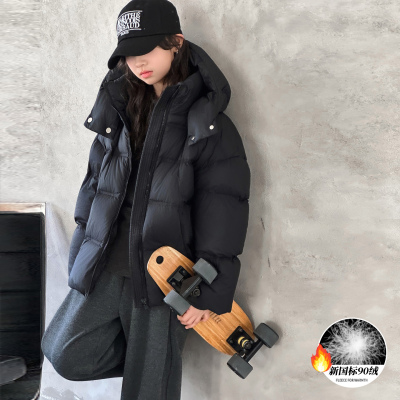 女童羽绒服时尚冬装2025新款中大童洋气时尚爆款白鸭绒外套初中生