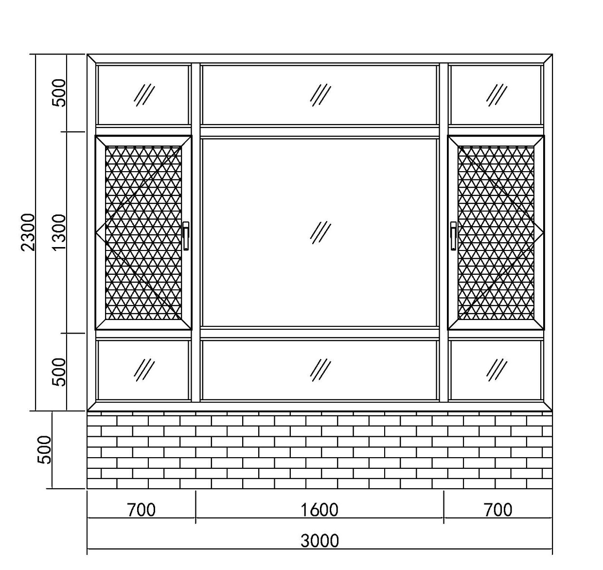 1比1中式仿古花格CAD门窗绘图插件自动标注批量打印神器 仿古格条