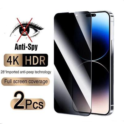 2PCS Full Cover Anti-Spy Screen Protector For iPhone 16 适用