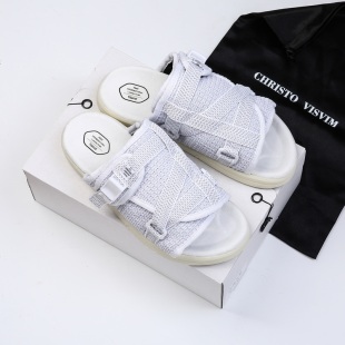 白满天星莆田CHRISTO  VISVIM拖鞋情侣潮拖男休闲一字拖沙滩拖鞋