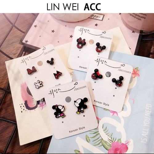 可爱小老鼠不对称耳钉