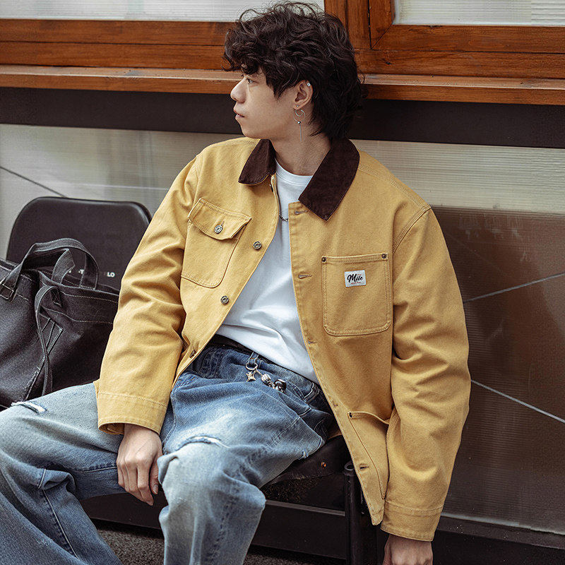 MRA男装 密歇根猎装夹克16OZ重磅水洗纯棉珠帆布翻领四袋工装外套,男装,夹克,淘宝优惠券,粉丝福利购,淘宝优惠卷