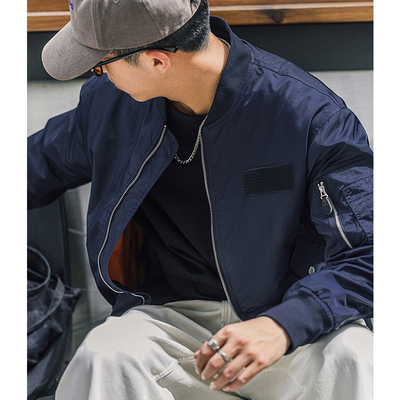 MRA男装美式MA1飞行员夹克棒球服短款防风bomber休闲工装外套潮男