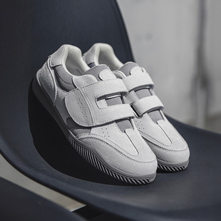 MRA改良德训鞋男鞋2025新款魔术贴小白鞋一脚蹬薄底运动休闲板鞋