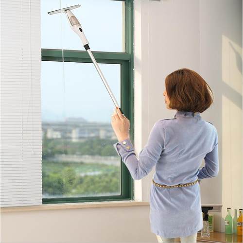 电动自动吸水擦玻璃器家用伸缩杆搽高楼玻璃刮刷清洁清洗窗户工具