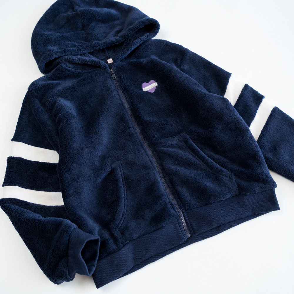 欣易雪法单童装外套连帽拉链宽松长袖珊瑚绒休闲秋冬装女童卫衣