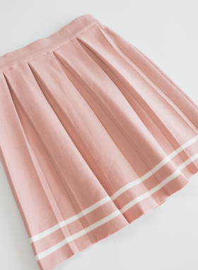 欣易雪法单童装 【绵羊毛】新春款女童 学院百褶裙洋气 甜美可爱