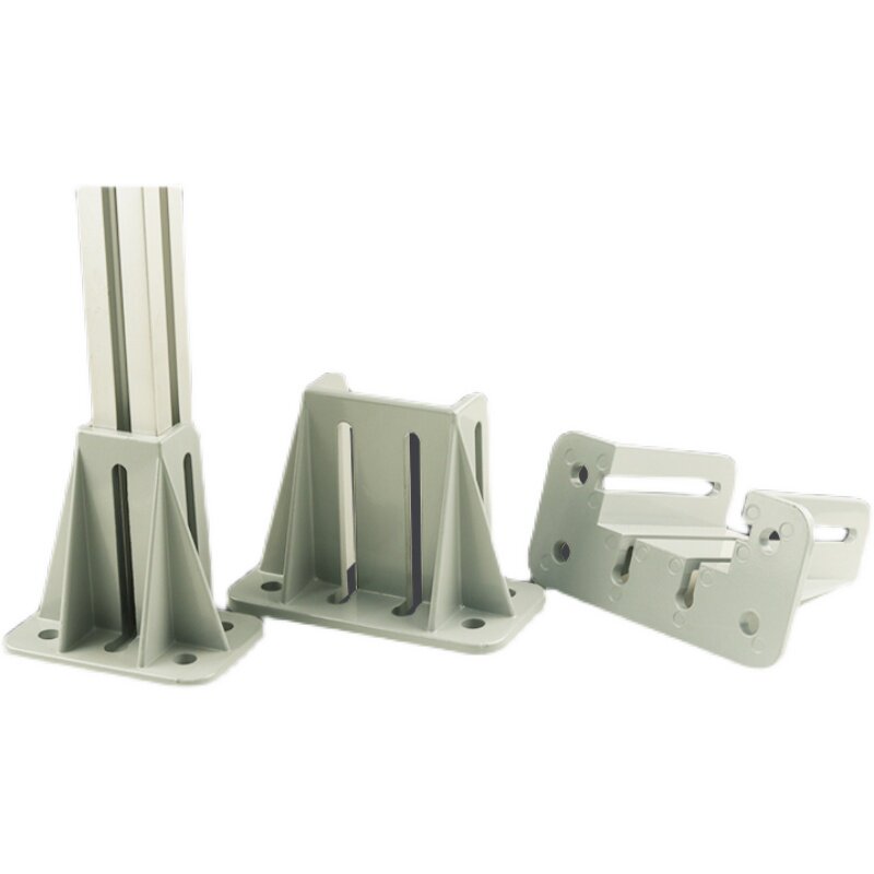 80606480804040铝地脚铝型材固定座国欧标护栏四方支撑围栏底座