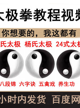 武当太极拳教程视频24式陈式太极八段锦五禽戏六字诀易太极拳视频
