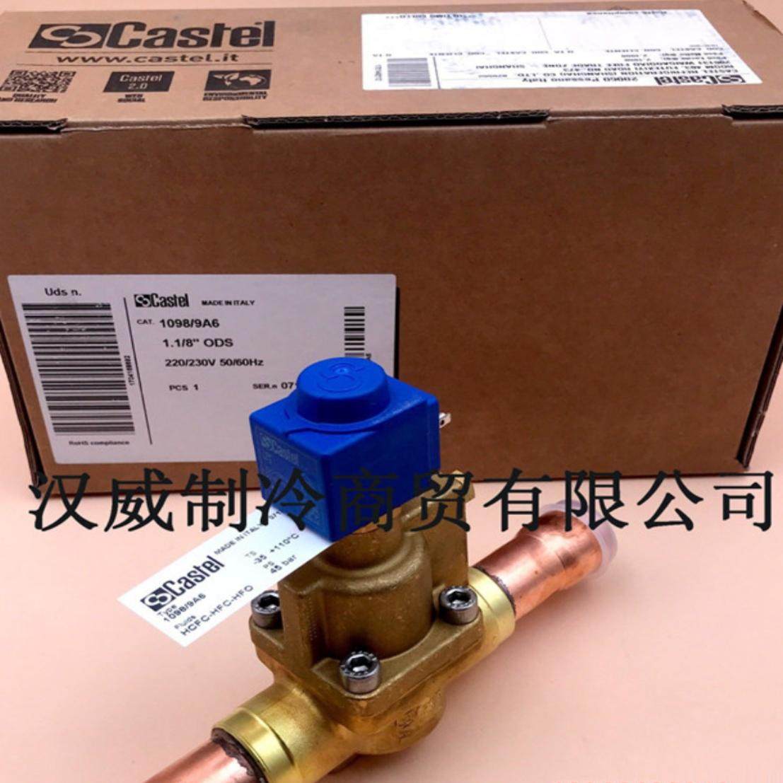 卡士妥CASTEL电磁阀含线圈1098/7 7/8接口 22mm 220V 1098/9 28mm