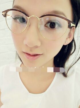 非主流复古韩版黑框tr90眼镜架